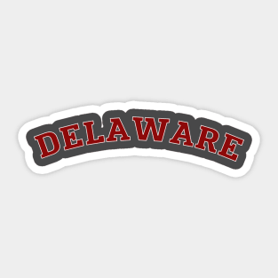 Delaware Vintage Retro Typography Sticker